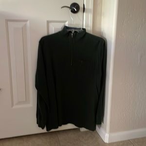 Criquet green pique cotton pullover green.